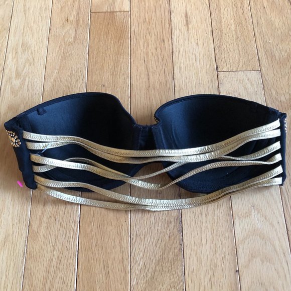 Brand New Victoria’s Secret metallic bandeau strapless bikini top - Picture 4 of 12